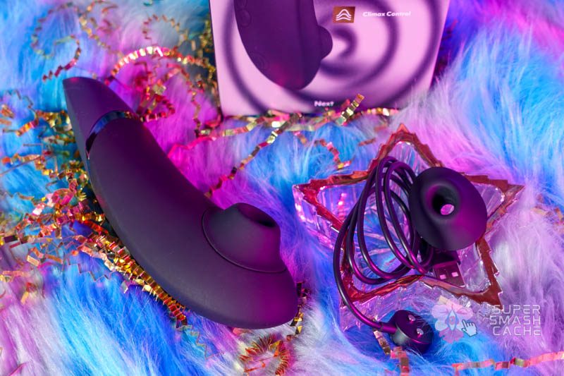 Womanizer Next Review: 3D Air Pulse Oral Sex Simulator 5 Womanizer Next 3D Pleasure Air pulse massager, nozzle, and charging cord