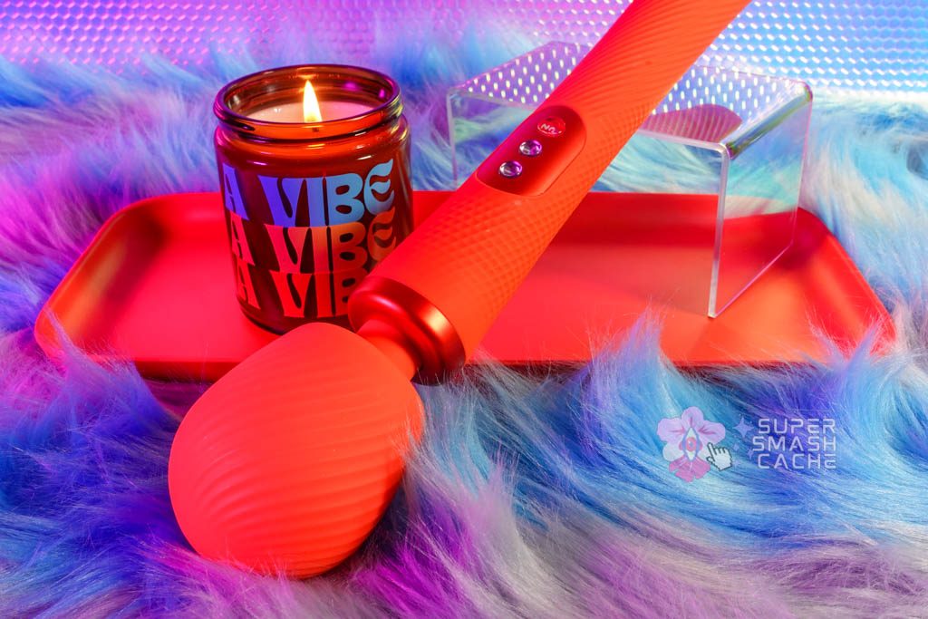 Fun Factory Vim rumbly silicone wand massager sunset orange