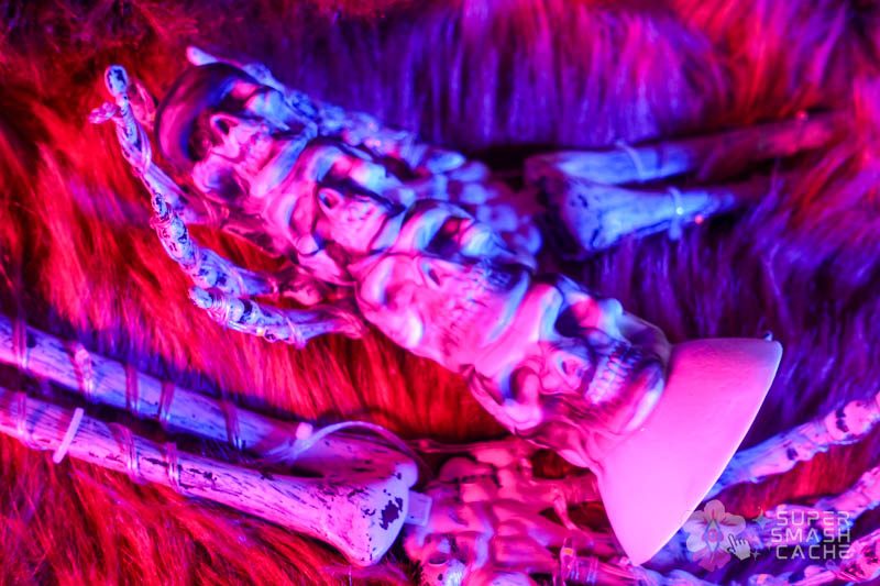XR Brands Creature Cocks Tower of Doom skull silicone dildo in faux skeleton hands