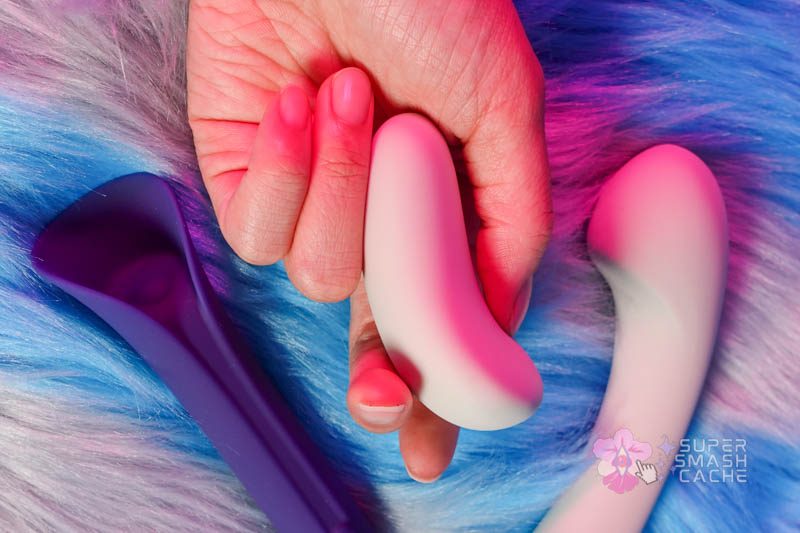 Sose Opal clitoral vibrator next to Mirage and Caress