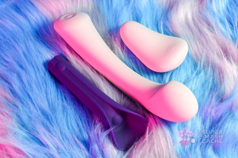 Sose Mirage G-spot vibrator, Opal partner vibrator, and Caress silicone bullet
