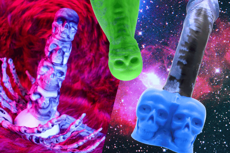 spooky skull-themed silicone dildos from Creature Cocks and Uberrime
