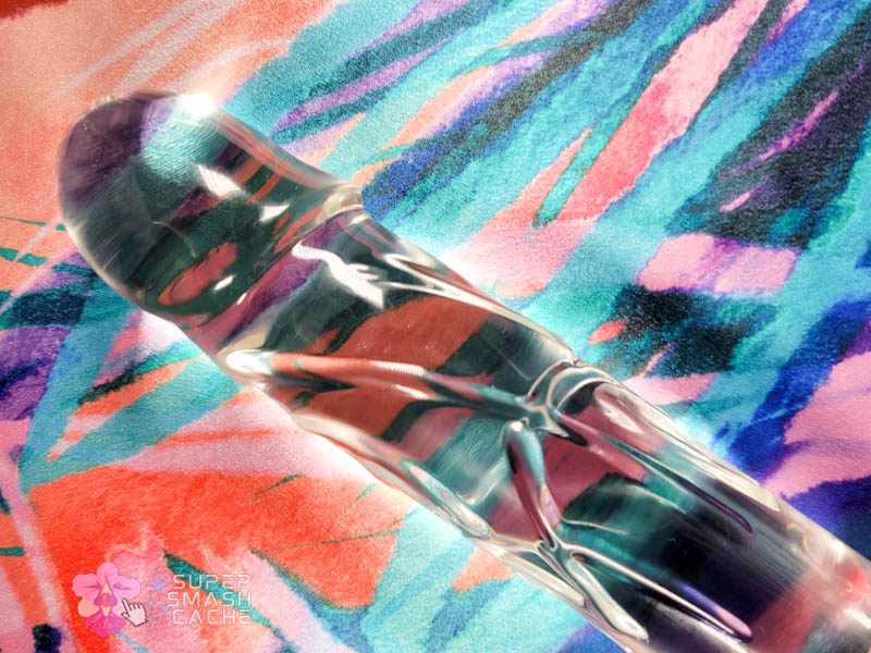 Spartacus Blown large realistic glass dildo vein texture and head close-up