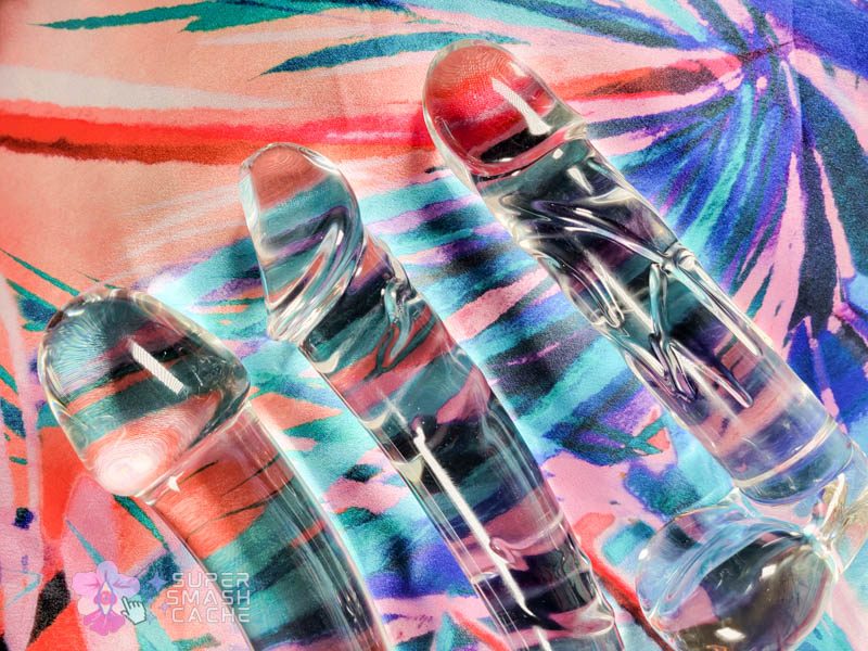 Luscious Playthings vs. Glas vs. Spartacus Blown realistic glass dildos