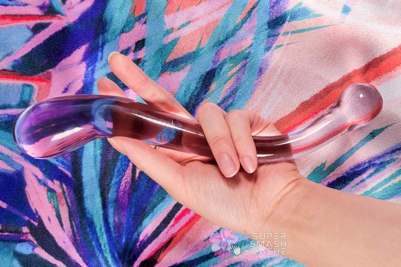 Dillenia Gama Review: 9.7" Glass Glizzy for Dreamy Deep Dicking 13 JimmyJane Dillenia glass dildo for G-spot, cervix, and pelvic floor trigger point massage