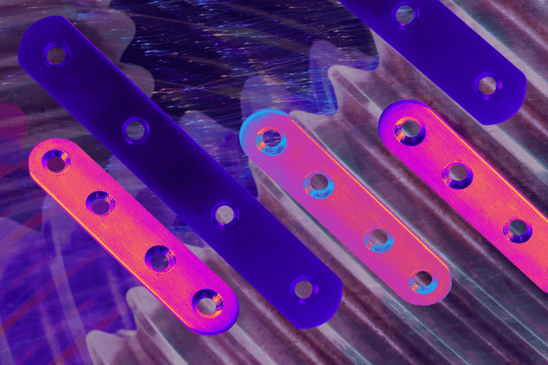 flat mending plate / straight mending brace with holes
