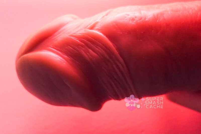3 Colossal Cocks Compared: Mythical vs. Dr. Brody vs. VixSkin Bronco X Review 19 VixSkin X Bronco dildo frenulum and bunched foreskin texture