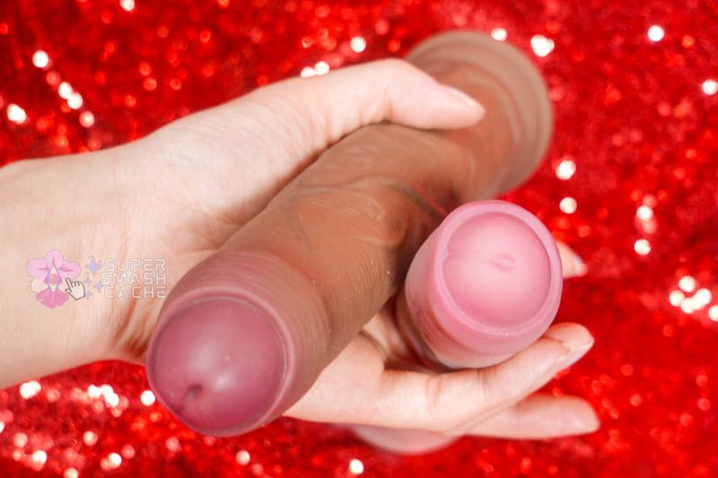 Solina Maxima XXL & Aura Uncut (Dickmatizing Dual-Density Dildo Reviews, Part 2) 16 Solina Aura dildo with intact foreskin