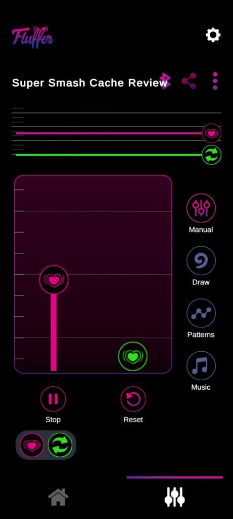 Riding the $1,000 Motorbunny Original, Sybian, and Tremor saddle vibrators broke my brain 14 Motorbunny Fluffer Bluetooth vibrator control app interface
