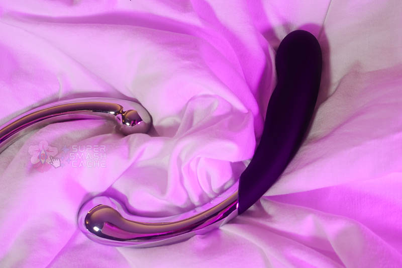 ifty shades of grey sweet pressure stainless steel double-ended dildo with silicone-coated side