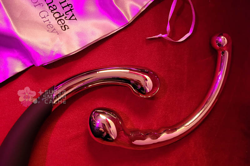 le wand hoop and fifty shades of grey sweet pressure stainless steel dildos for g-spot massage