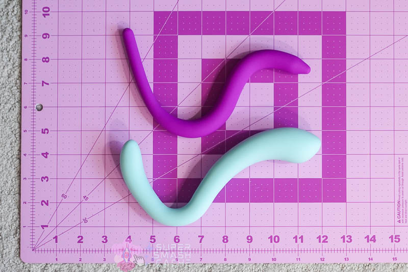 VWELL Flex pelvic wand review: ideal beginner sex toy? 15 VWELL Flex vs Intimate Rose pelvic floor trigger point release size and curvature comparison