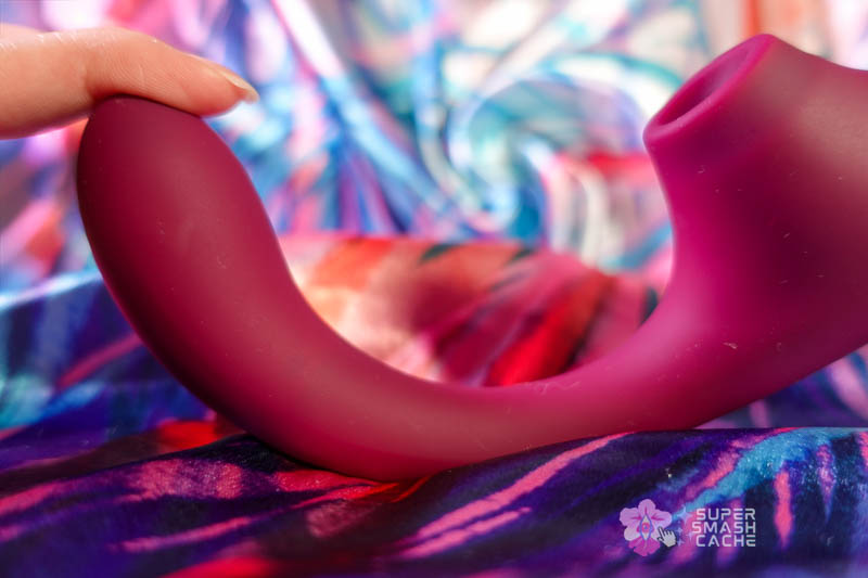 Did this air pulse G-spot rabbit vibe work for me? 13 air pulse rabbit dual stimulation g-spot vibrator with steep curve and flexible silicone neck 3